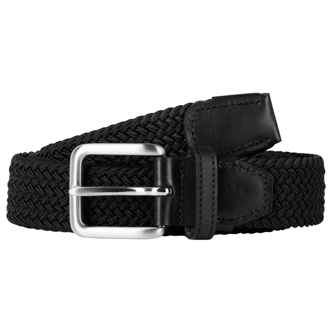 J&J Crni Muški Pleteni Kaiš JACSPRING WOVEN BELT
